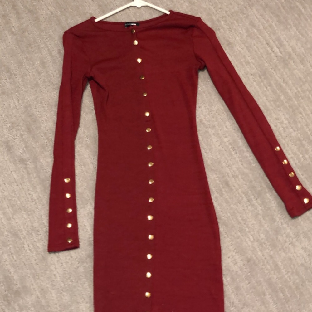 Long button down dress